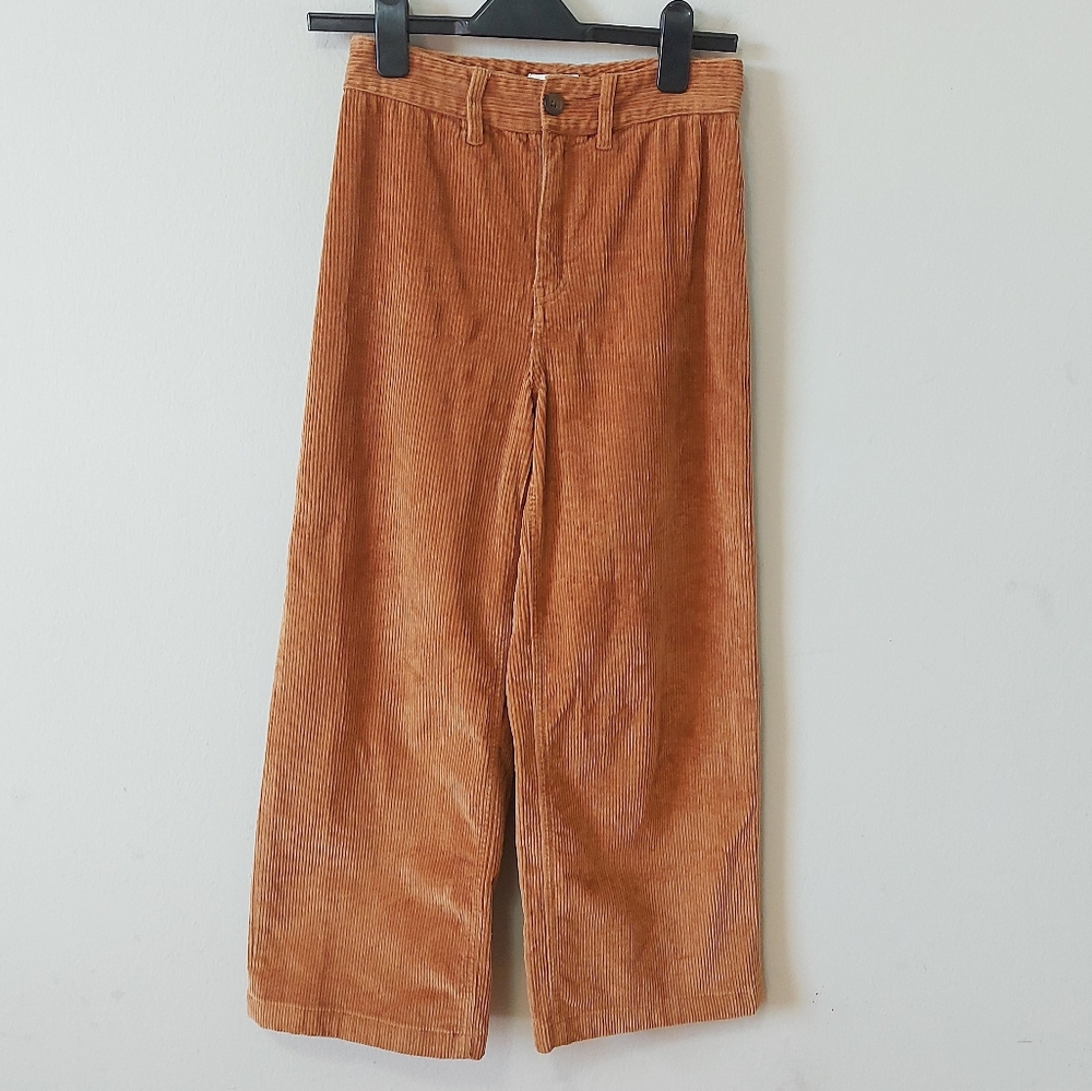 Aritzia Wilfred Free Corduroy Pant Size 2 Brown High Waist Wide Leg 90s Grunge